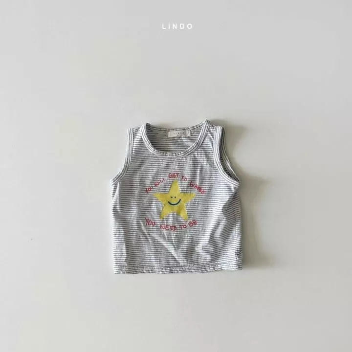 Lindo - Korean Children Fashion - #childofig - Star Sleeveless Tee - 2