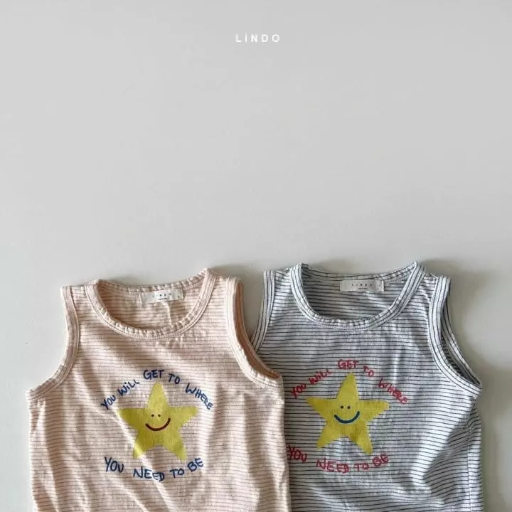 Lindo - Korean Children Fashion - #childofig - Star Sleeveless Tee - 3