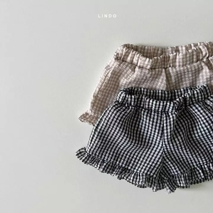 Lindo - Korean Children Fashion - #childofig - Check Frill Shorts - 3