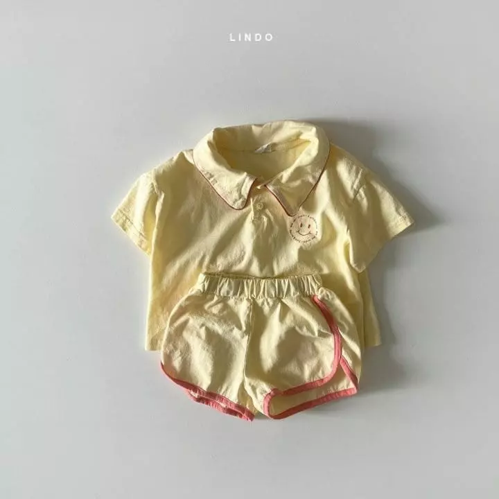 Lindo - Korean Children Fashion - #childrensboutique - Smile Top Bottom Set - 5