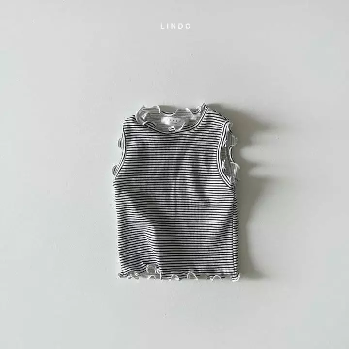 Lindo - Korean Children Fashion - #childrensboutique - Stripes Rib Sleeveless Tee - 4