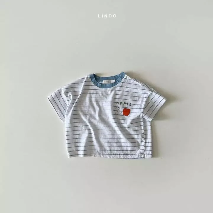 Lindo - Korean Children Fashion - #designkidswear - Apple Stripes Tee - 2