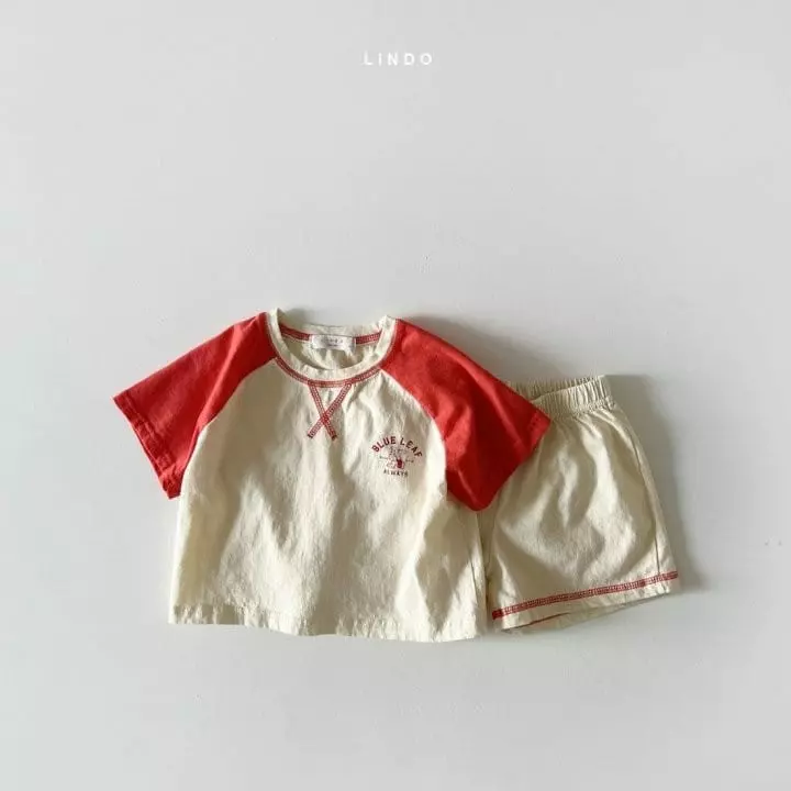 Lindo - Korean Children Fashion - #designkidswear - Color Raglan Top Bottom Set