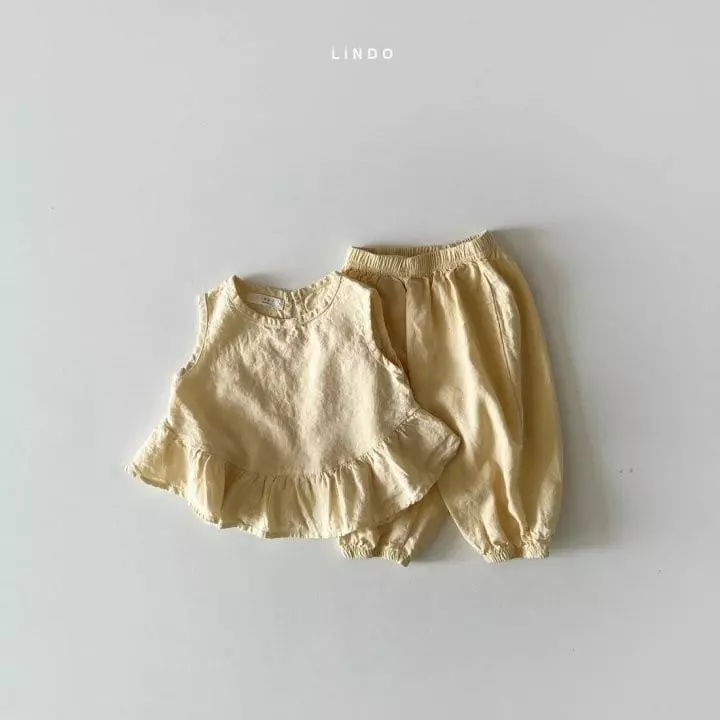 Lindo - Korean Children Fashion - #designkidswear - Frill Top Bottom Set - 2