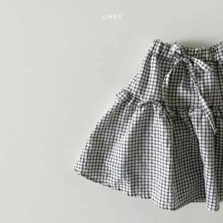 Lindo - Korean Children Fashion - #designkidswear - Vivi Check Skirt  - 4