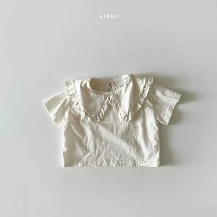 Lindo - Korean Children Fashion - #fashionkids - Love Frilol Collar Tee - 2