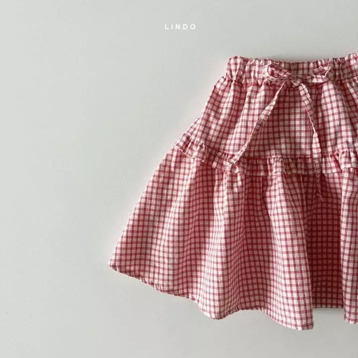 Lindo - Korean Children Fashion - #fashionkids - Vivi Check Skirt  - 5