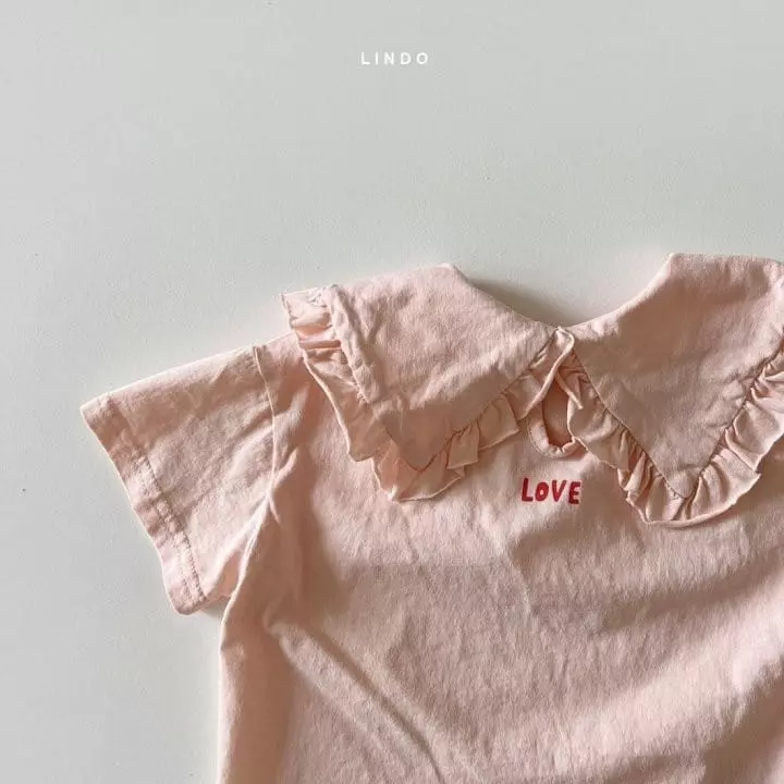 Lindo - Korean Children Fashion - #kidzfashiontrend - Love Frilol Collar Tee - 5