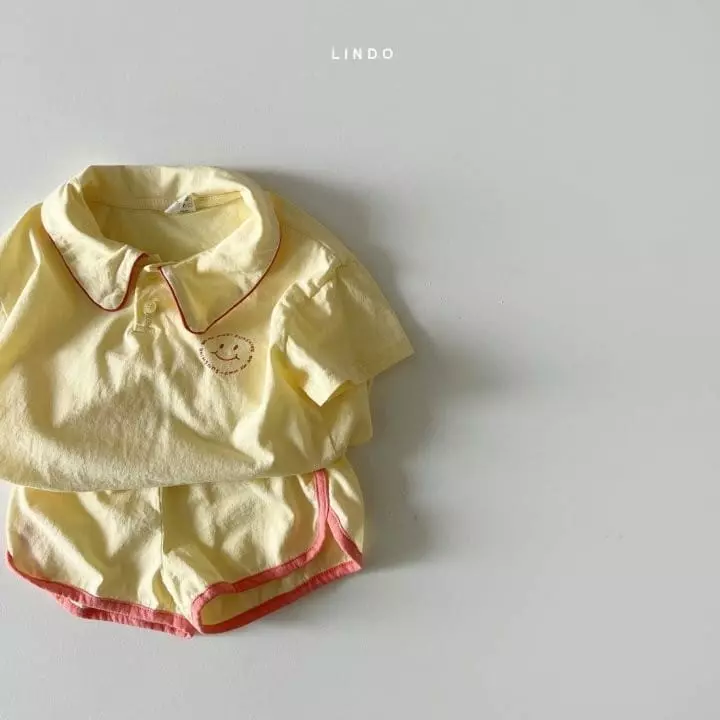 Lindo - Korean Children Fashion - #stylishchildhood - Smile Top Bottom Set - 3