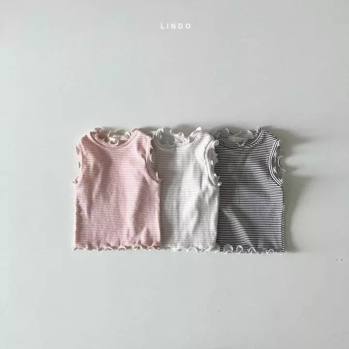 Lindo - Korean Children Fashion - #stylishchildhood - Stripes Rib Sleeveless Tee