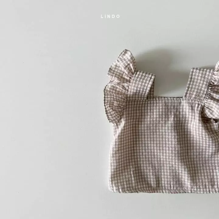 Lindo - Korean Children Fashion - #stylishchildhood - Nana Check Frill Blouse - 3