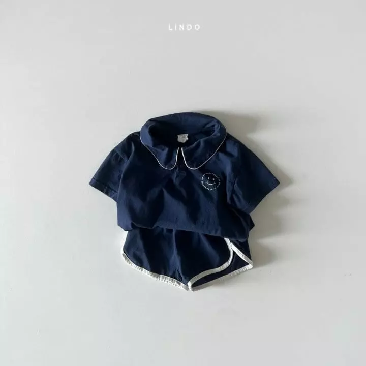 Lindo - Korean Children Fashion - #toddlerclothing - Smile Top Bottom Set - 2