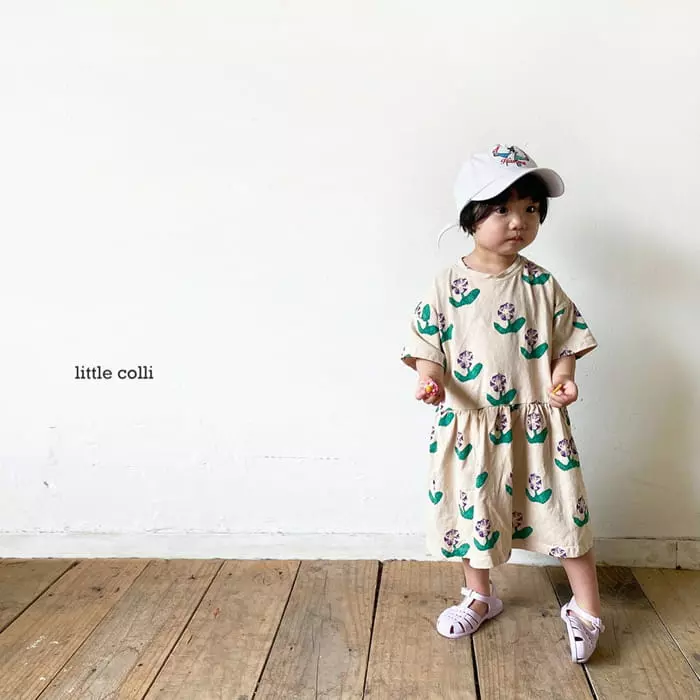 Little Colli - Korean Children Fashion - #designkidswear - Purple Flower One-piece - 10
