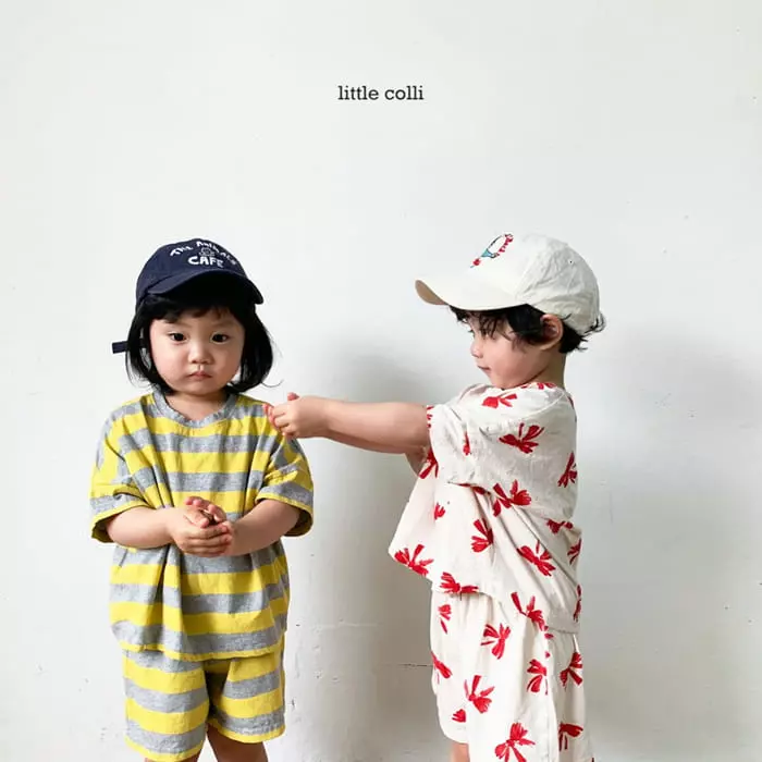 Little Colli - Korean Children Fashion - #magicofchildhood - Couple Top Bottom Set - 4