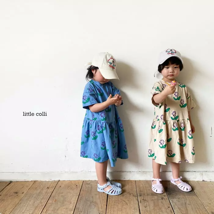 Little Colli - Korean Children Fashion - #minifashionista - Purple Flower One-piece - 3