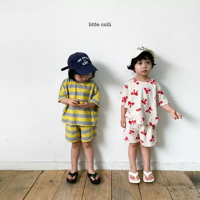Little Colli - Korean Children Fashion - #prettylittlegirls - Couple Top Bottom Set - 5