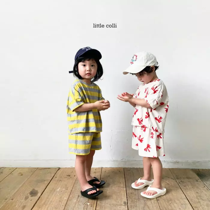 Little Colli - Korean Children Fashion - #toddlerclothing - Couple Top Bottom Set - 7