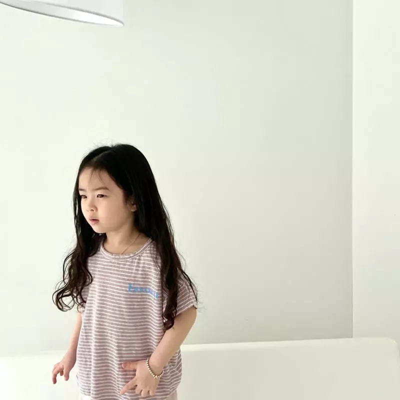 Littleb - Korean Children Fashion - #childofig - Linen Stripes Tee - 6
