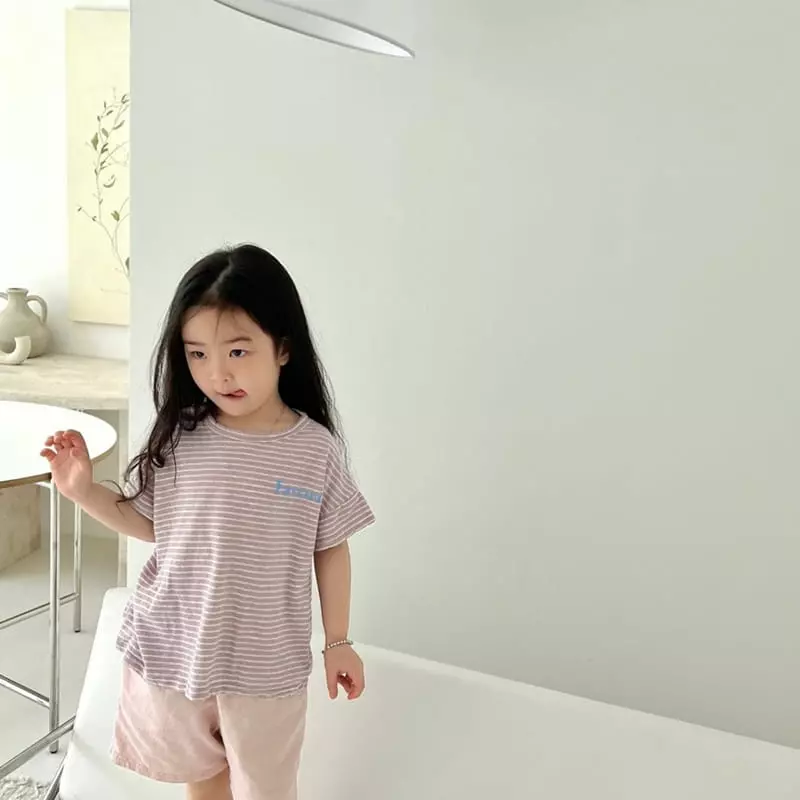 Littleb - Korean Children Fashion - #childrensboutique - Linen Stripes Tee - 7