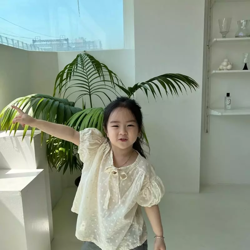 Littleb - Korean Children Fashion - #childrensboutique - Ribbon Shirring Blouse - 2