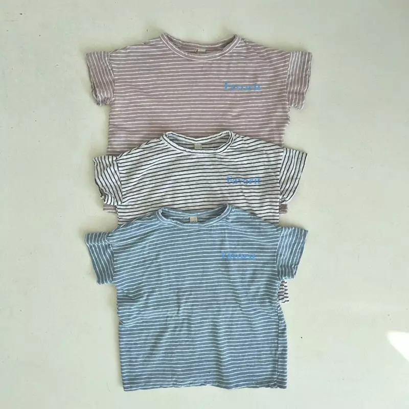 Littleb - Korean Children Fashion - #designkidswear - Linen Stripes Tee - 8