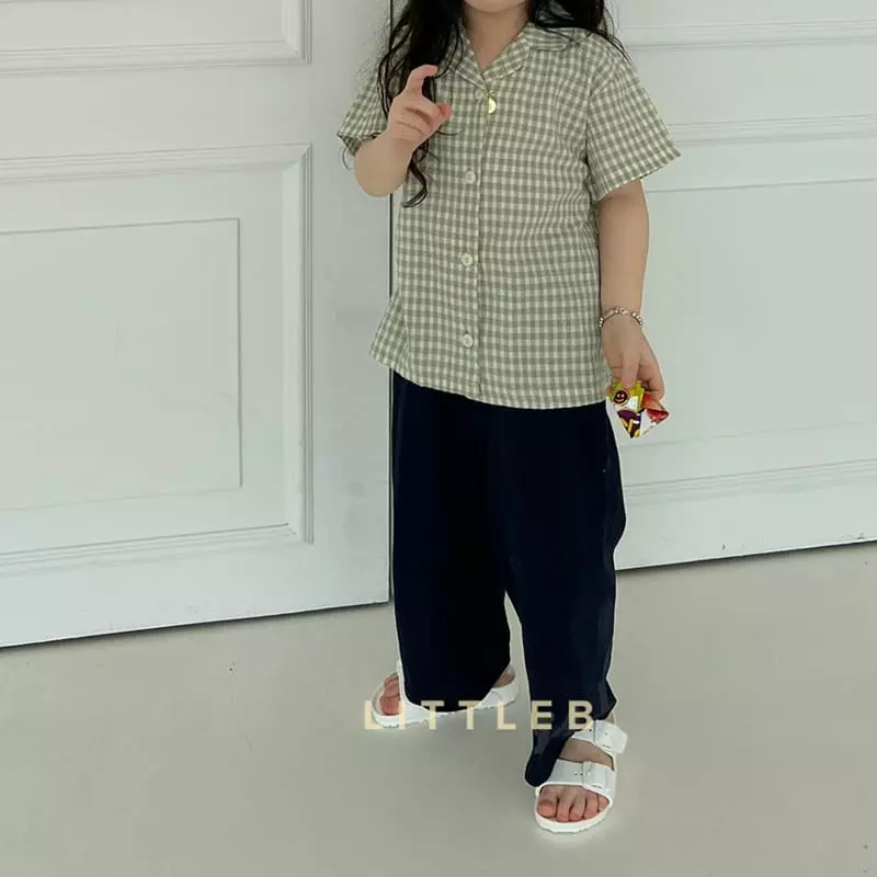Littleb - Korean Children Fashion - #kidsshorts - Check Shirt - 7