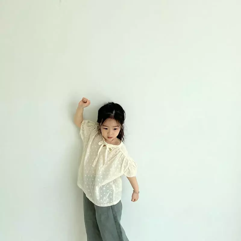 Littleb - Korean Children Fashion - #kidsshorts - Ribbon Shirring Blouse - 6