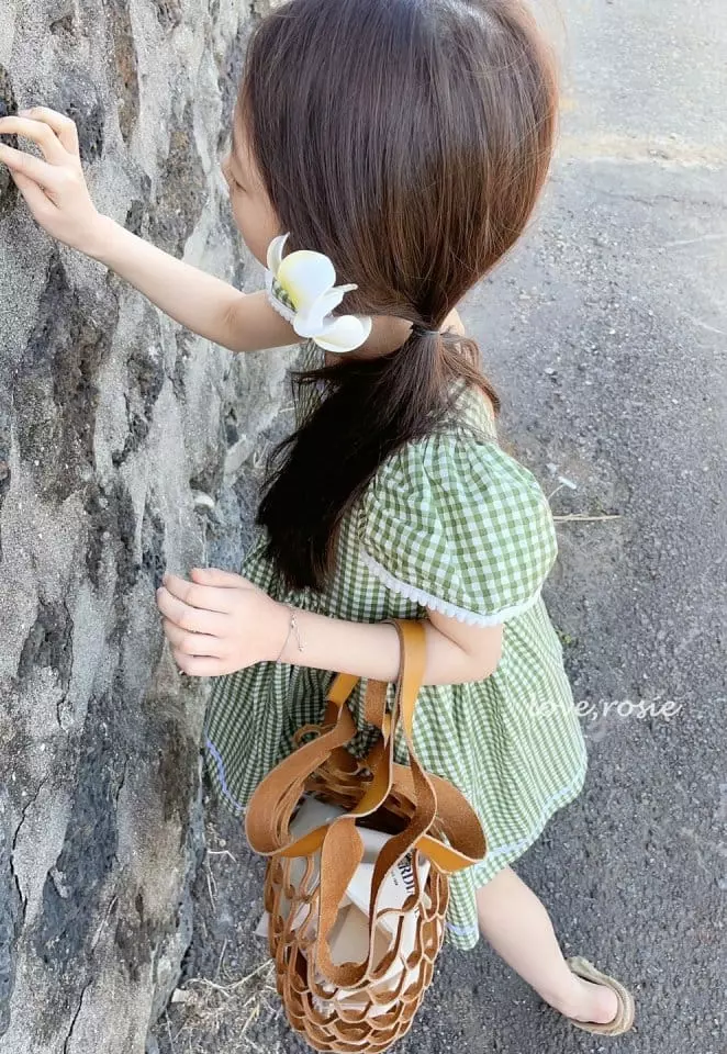 Love Rosie - Korean Children Fashion - #Kfashion4kids - Muse Zabara Tape One-piece Check - 3