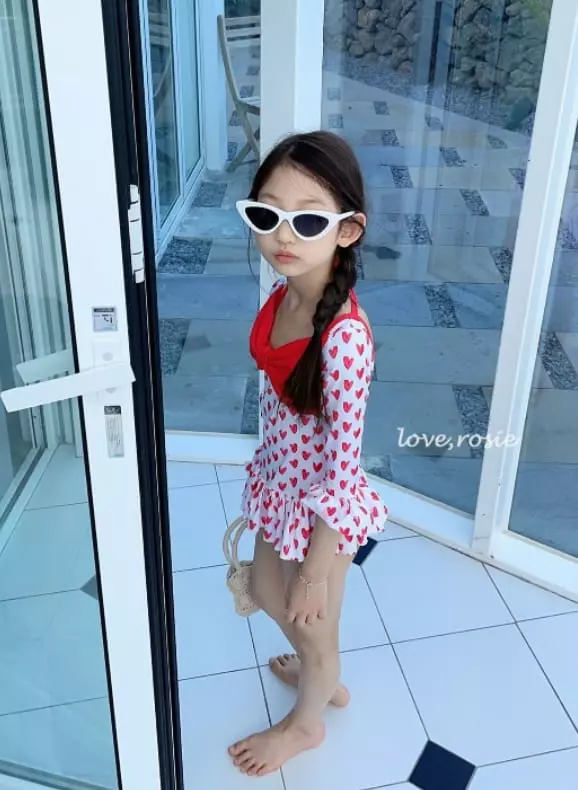Love Rosie - Korean Children Fashion - #kidzfashiontrend - Retro Ribbon One-piece Swimwear - 5