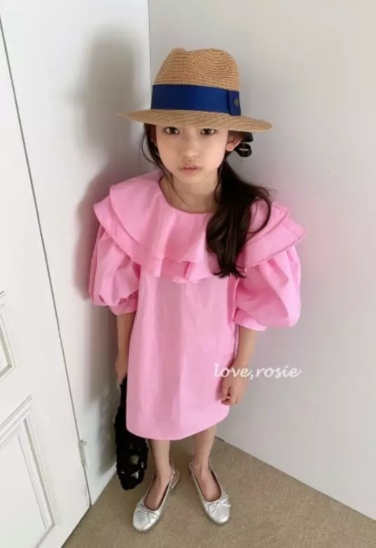 Love Rosie - Korean Children Fashion - #kidsstore - Lilly Tiwce Frill Neck One-piece - 4