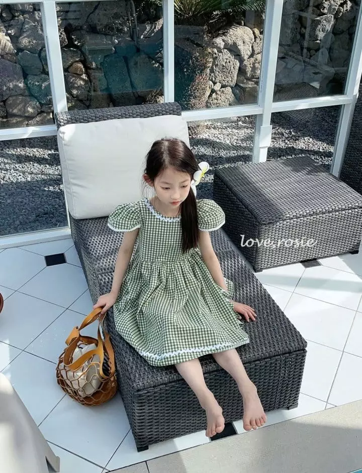Love Rosie - Korean Children Fashion - #Kfashion4kids - Muse Zabara Tape One-piece Check - 4