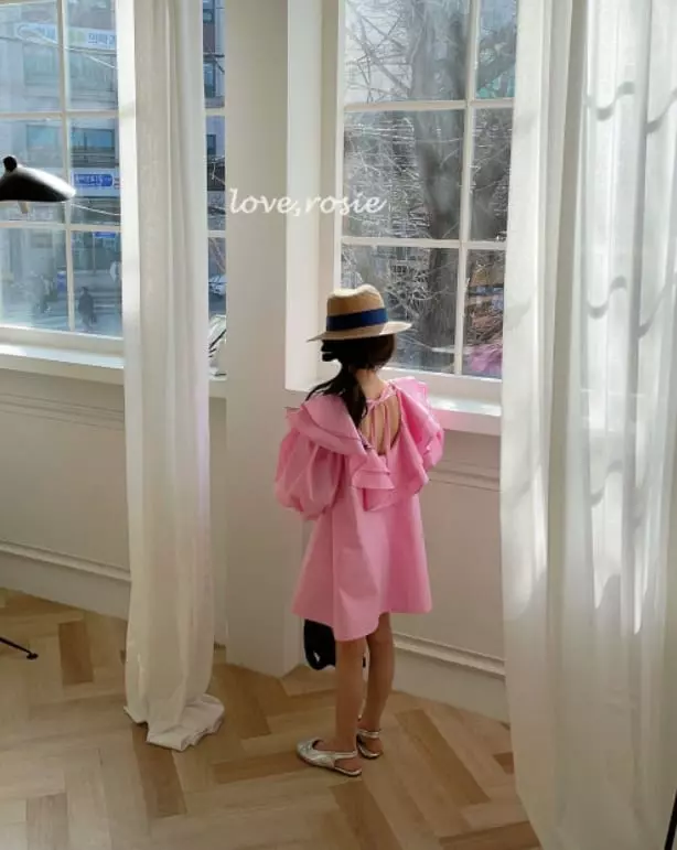 Love Rosie - Korean Children Fashion - #magicofchildhood - Lilly Tiwce Frill Neck One-piece - 7