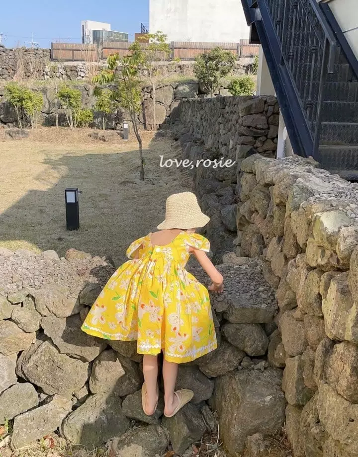 Love Rosie - Korean Children Fashion - #littlefashionista - Muse Zabara Tape One-piece Flower - 4