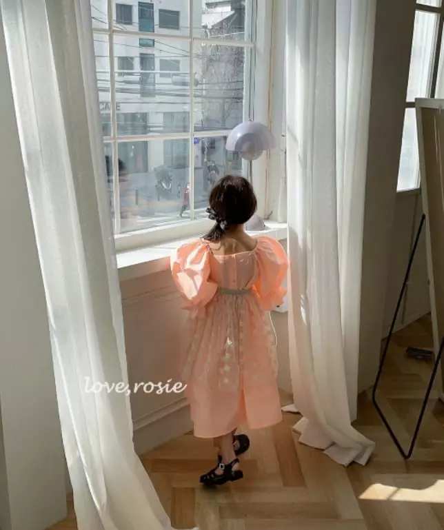 Love Rosie - Korean Children Fashion - #minifashionista - Roroa Sleeves Frill One-piece with Mom - 7