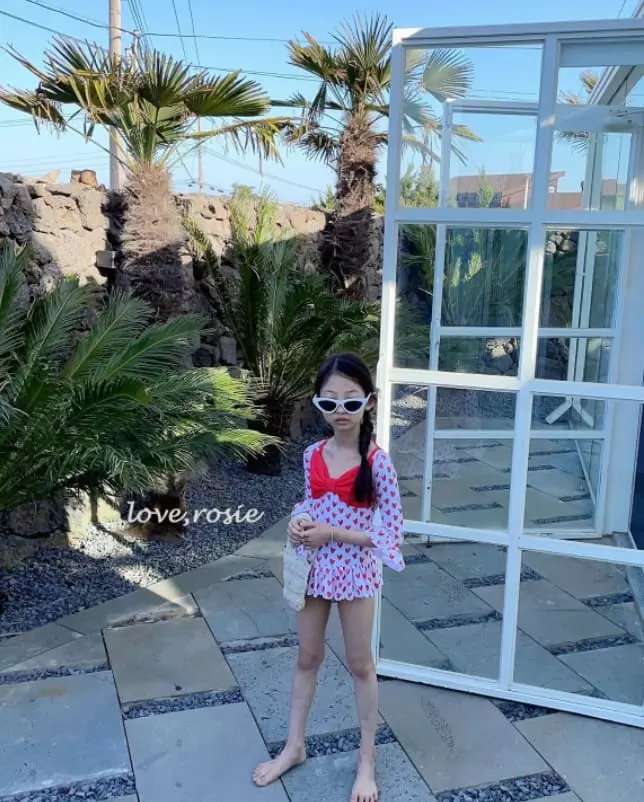 Love Rosie - Korean Children Fashion - #prettylittlegirls - Retro Ribbon One-piece Swimwear - 10