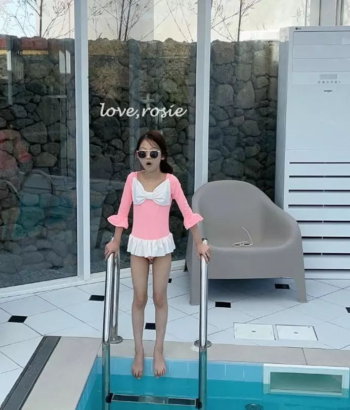 Love Rosie - Korean Children Fashion - #todddlerfashion - Retro Ribbon One-piece Swimwear - 11