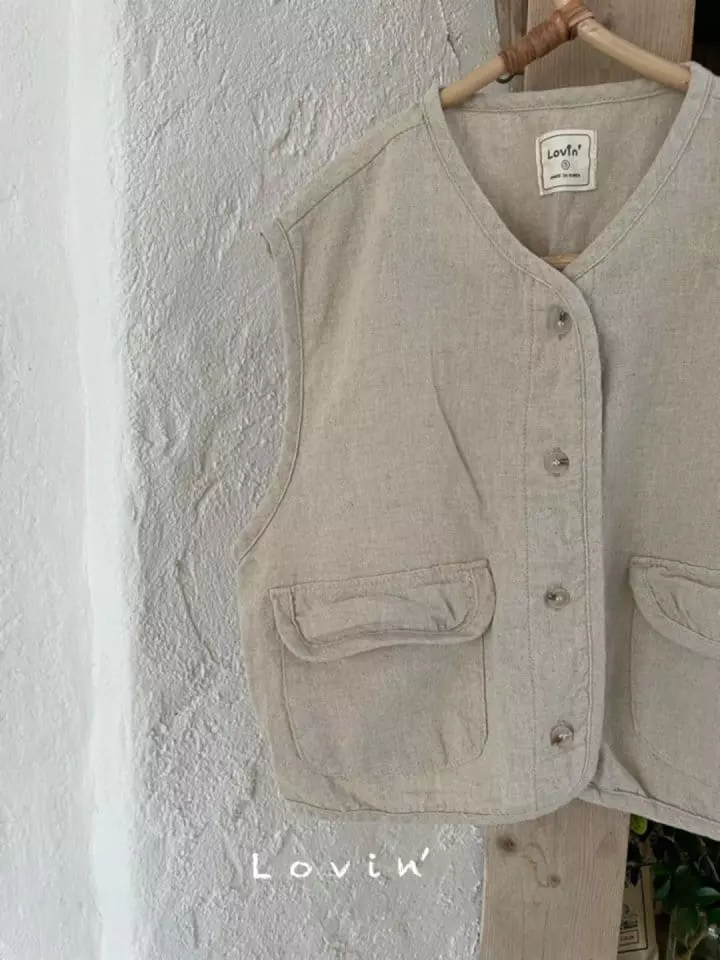 Lovin - Korean Children Fashion - #Kfashion4kids - Linen Vest - 3