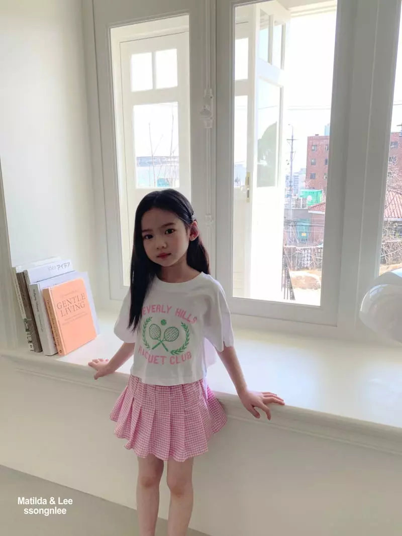 Matilda & Lee - Korean Children Fashion - #Kfashion4kids - Check Skirt Pants Set - 3