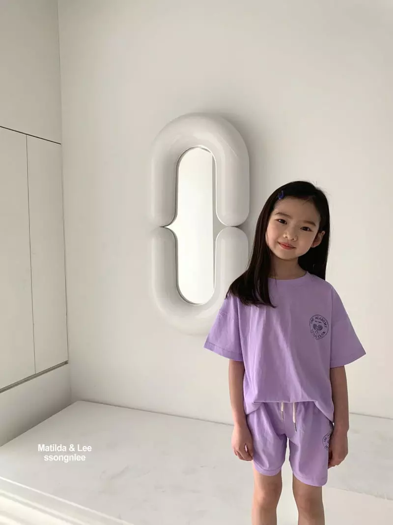 Matilda & Lee - Korean Children Fashion - #Kfashion4kids - Tennis Pigment Top Bottom Set