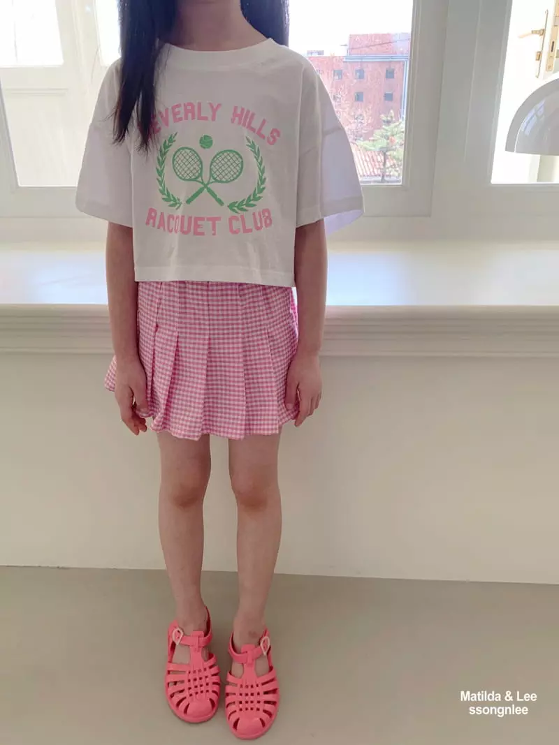 Matilda & Lee - Korean Children Fashion - #childofig - Check Skirt Pants Set - 9
