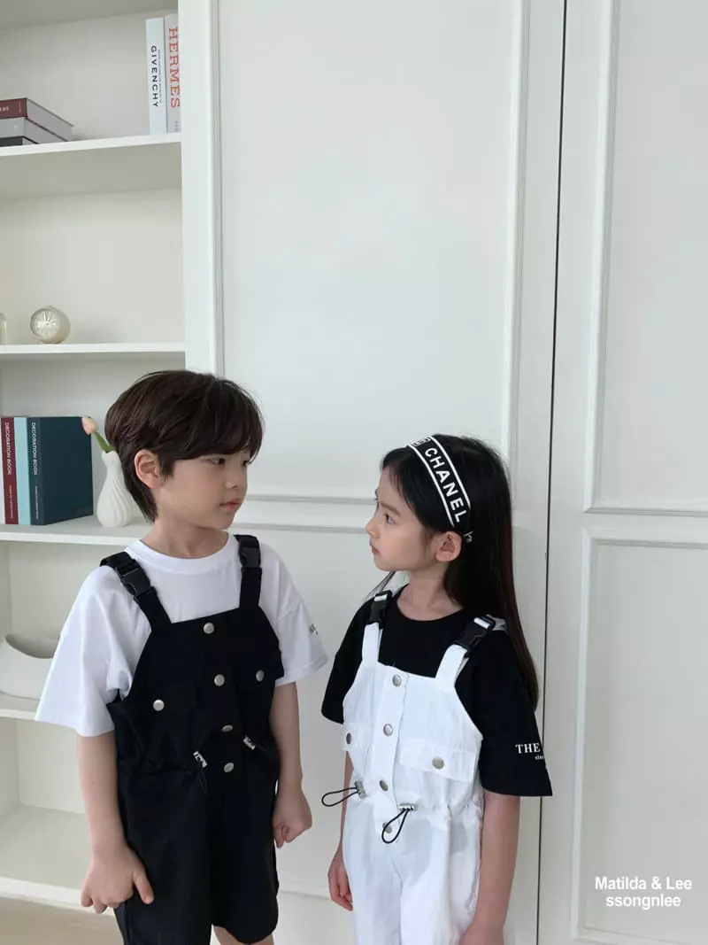 Matilda & Lee - Korean Children Fashion - #childofig - Pocket Dungarees Shorts - 6