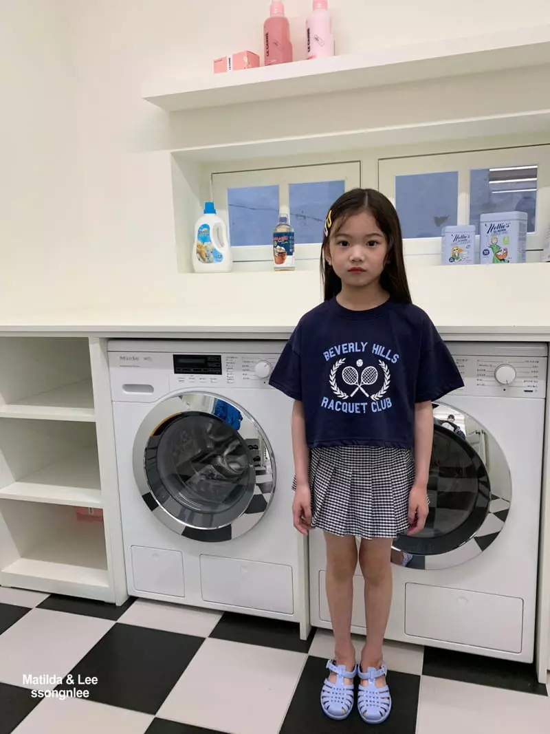 Matilda & Lee - Korean Children Fashion - #childrensboutique - Check Skirt Pants Set - 10