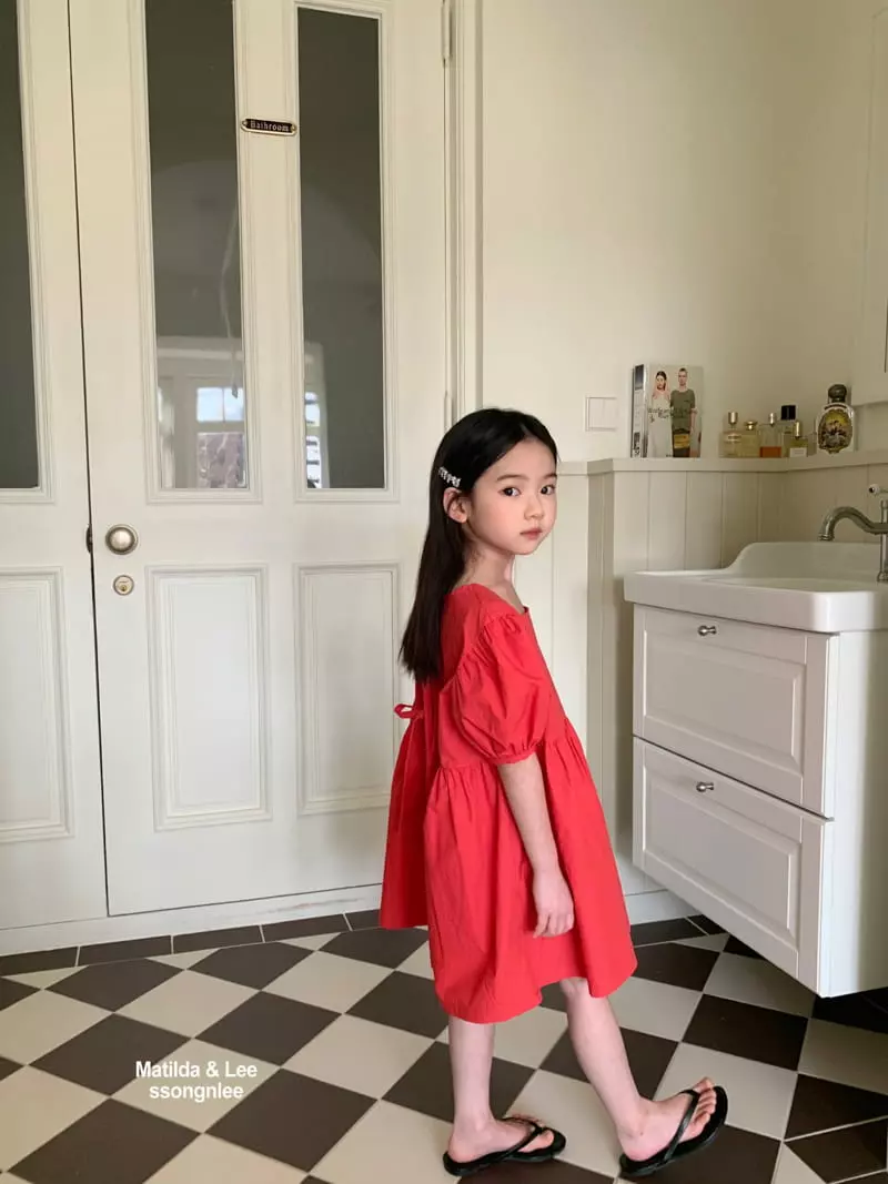 Matilda & Lee - Korean Children Fashion - #childrensboutique - Back Slit String One-piece - 2