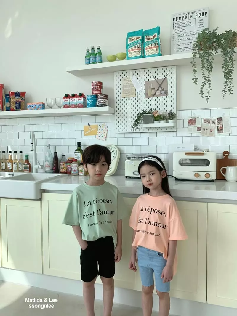 Matilda & Lee - Korean Children Fashion - #childrensboutique - Lettering Slit Tee - 6