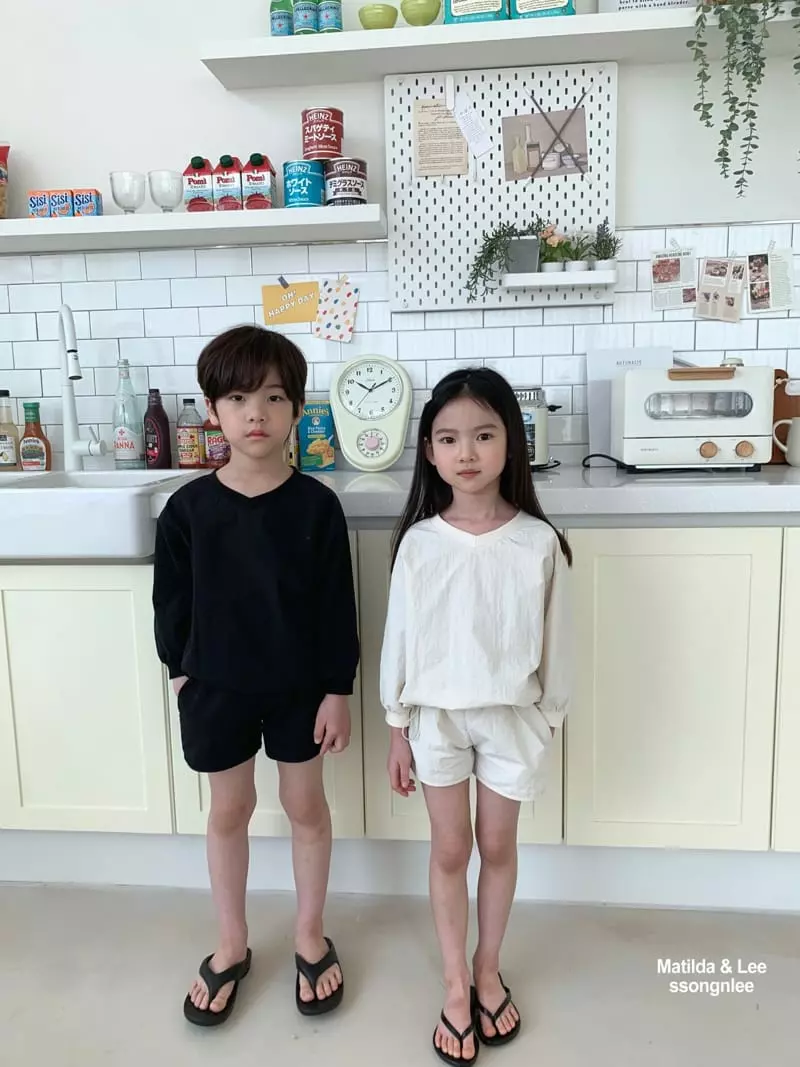 Matilda & Lee - Korean Children Fashion - #designkidswear - V Top Bottom Set - 10