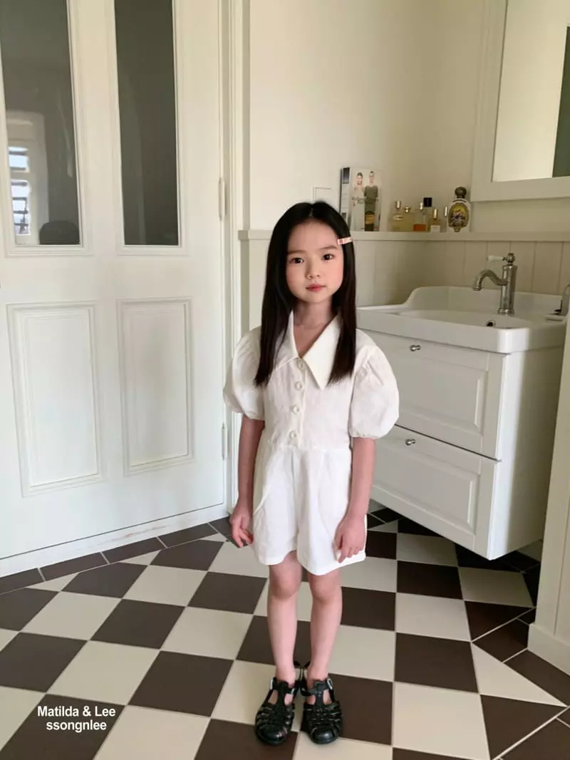 Matilda & Lee - Korean Children Fashion - #childrensboutique - Collar Jumpsuit - 4