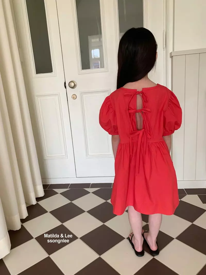 Matilda & Lee - Korean Children Fashion - #designkidswear - Back Slit String One-piece - 3