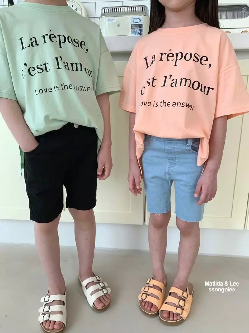 Matilda & Lee - Korean Children Fashion - #discoveringself - Lettering Slit Tee - 8
