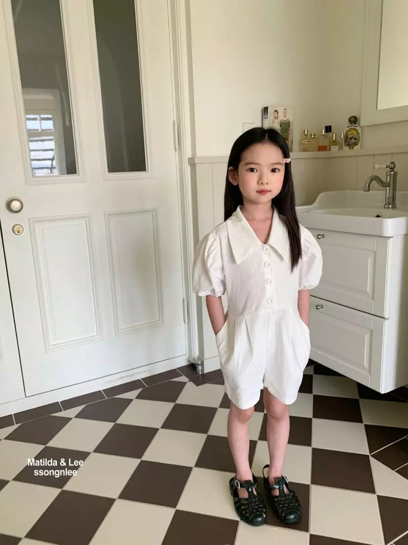Matilda & Lee - Korean Children Fashion - #fashionkids - Collar Jumpsuit - 6