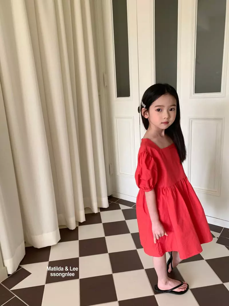 Matilda & Lee - Korean Children Fashion - #fashionkids - Back Slit String One-piece - 5